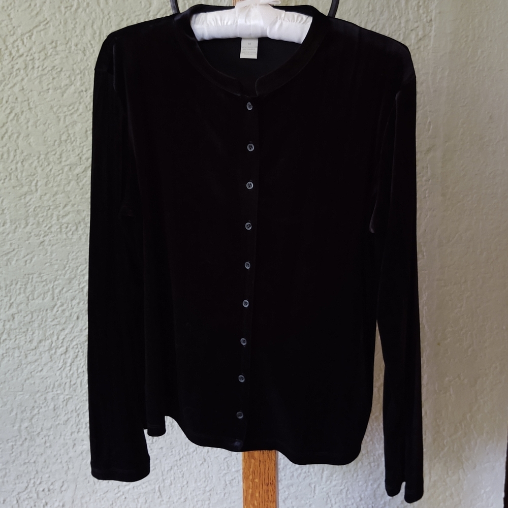 Stretch velveteen top